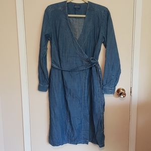 Pendleton chambray wrap dress